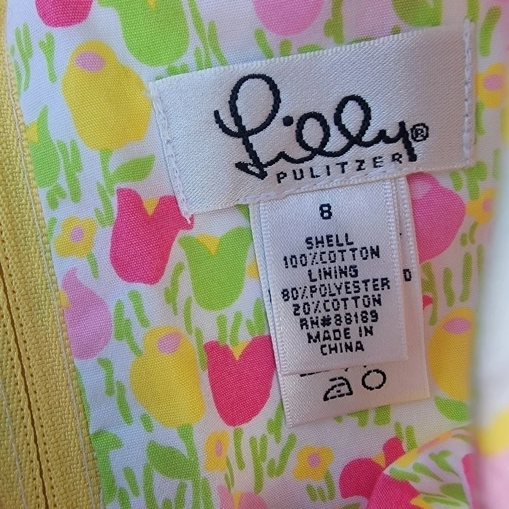 Vintage Lilly Pulitzer White Label Tulip Dress 8